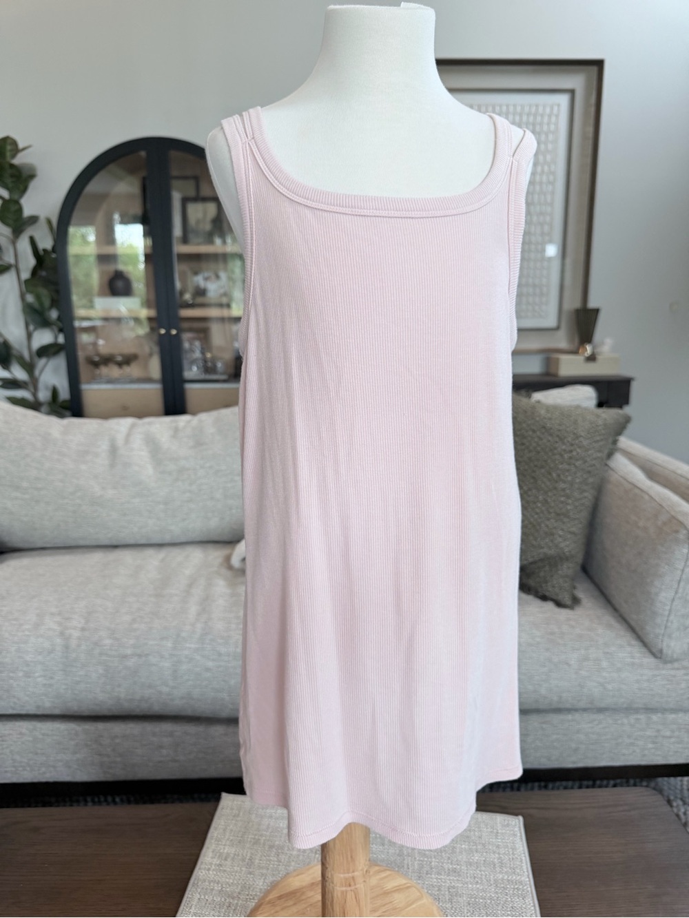 all in motion Girls Large (10/12) Ribbed Tank - Light Pink